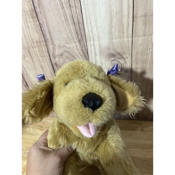 Early Build a Bear Golden Tan Yellow Lab Puppy Plush Stuffed Dog Labrador Heavy - Picture 5 of 9